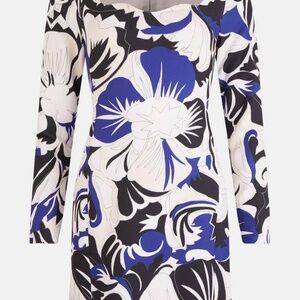 Karen Millen Floral Printed Mini Dress Size 10 NWT